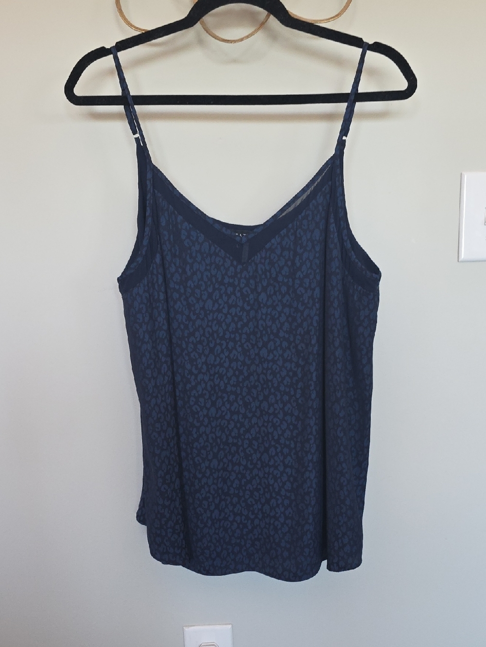 1. State Navy Leopard-Print Satin Cami Tank
